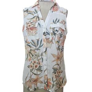 Floral Sleeveless Blouse Size Small New with Tags